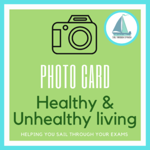 Photo Card: Healthy and Unhealthy Living